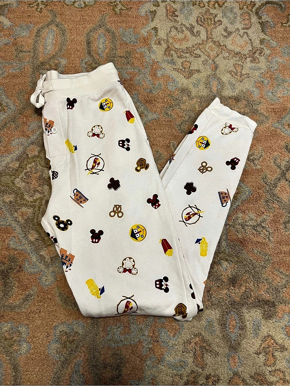 Disney Parks Food Sleep Set Pants / Joggers White Unisex Size L